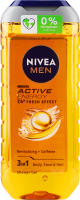 Гель для душа для тела, лица и волос 3в1 Активная энергия Nivea Men 250мл
