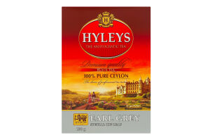 Чай чорний байховий цейлонський суцільнолистовий ароматизований бергамотом Ерл Грей Hyleys к/у 100г