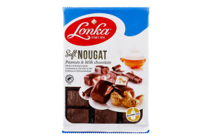 Конфеты Нуга в молочном шоколаде с арахисом Soft Nougat Lonka м/у 220г