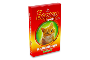 Нашийник д/котів інсектоакарицидний Бар"єр супер кольоровий 32,5см Продукт