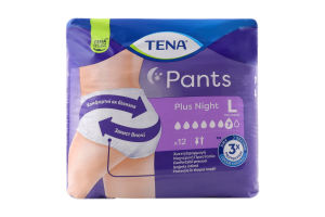 Підгузки-трусики д/дорослих Plus Night р.L 12шт Tena