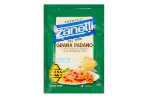 Сир 32% тертий Grana Padano Zanetti д/п 0.1кг