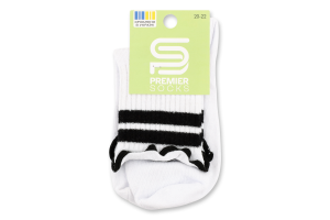 Шкарпетки Premier socks висок рюш смуж білі р20-22