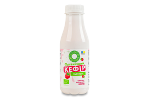 Кефір 2.5% органічний з наповнювачем Малина Organic Milk п/пл 280г