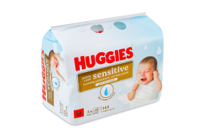 Салфетки влажные детские Sensitive Extra care Huggies 3х48шт