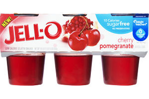 JELL-O Gelatin Snacks Cherry Pomegranate- 6 CT