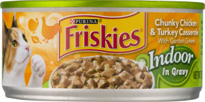 Purina Friskies Indoor In Gravy Chunky Chicken & Turkey Casserole With Garden Greens