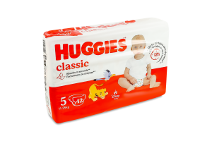 Підгузники для дітей 11-25кг 5 Classic Huggies 42шт