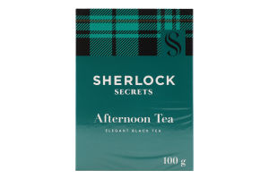 Чай черный байховый Afternoon Tea Sherlock Secrets к/у 100г