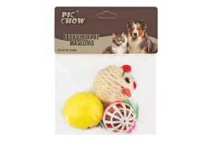 Набор игрушек для кошек d4см №1442402 Pic Chow 1шт микс