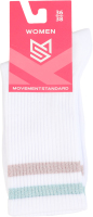 Шкарпетки жіночі MovementStandard №MS M0130S 157 36-38 білий-світло-рожевий