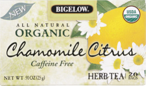 Bigelow All Natural Organic Chamomile Citrus Caffeine Free Herb Tea - 20 Tea Bags