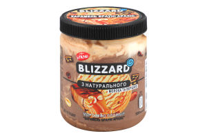 Мороженое 13% пломбир Карамель-брауни-арахис Blizzard п/б 340г
