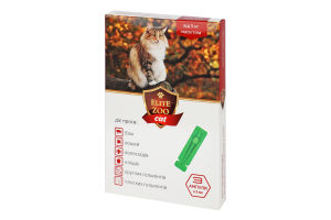 Краплі д/котів від 5кг протипаразитарні 3*1мл Еліт зоо