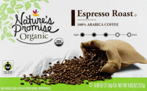 Nature's Promise Organic K-Cup Coffee Packs Espresso Blend - 12 PK
