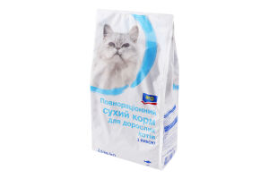 Корм сухой полнорационный для взрослых кошек С рыбой Aro м/у 2.5кг