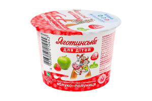 Паста сиркова 3.9% для дітей від 8міс Яблуко-полуниця Яготинське для дітей ст 90г