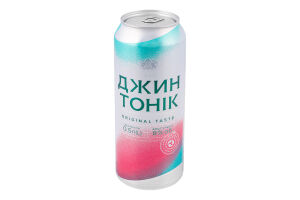 Напиток слабоалкогольный 0.5л 8% сильногазированый Джин Тоник Оболонь ж/б
