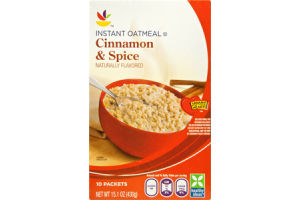 Ahold Cinnamon & Spice Instant Oatmeal - 10 CT
