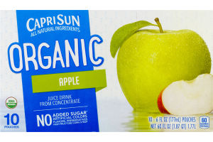 Capri Sun Organic Juice Drink Apple - 10 CT