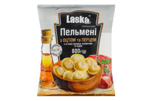 Пельмени с мясом свинины, говядины и курицы С уксусом и перцем Laska м/у 800г