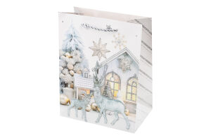 Пакет подарунковий новорічний 18*10*23см KYYW109