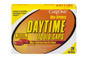 CareOne Daytime Liquid Caps Non-Drowsy Multi Symptom Cold/Flu Relief - 20 CT