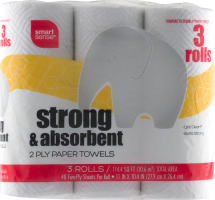 Smart Sense Strong & Absorbent 2 Ply Paper Towels - 3 CT