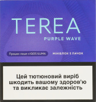 Виріб тютюновмісний для електричного нагрівання з фільтром Terea Purple wave 100шт