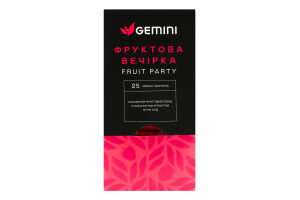 Бленд фруктовый с ароматом летних ягод Фруктовая вечеринка Gemini в/с к/у 25х2г