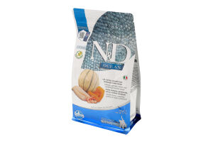 Корм д/котів N&D з тріскою креветкою гaрбузом та динею сухий 300г Farmina