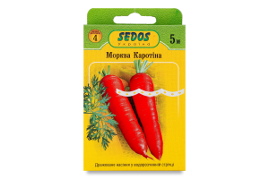 Насіння Морква Каротина дражоване на стрічці 5м 2г Седос