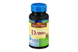 Nature Made D3 1000 IU Liquid Softgels - 100 CT
