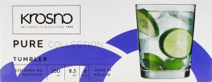Набір склянок Krosno Pure низьких 6*250мл
