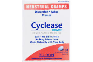 Boiron Cyclease Menstrual Cramps Homeopathic Medicine Quick-Dissolving Tablets - 60 CT