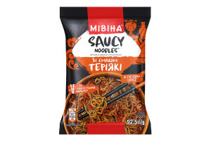 Вермишель быстрого приготовления с ростками бамбука со вкусом Терияки Saucy noodles Мівіна м/у 92.5г