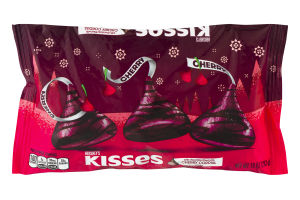 KISSES Holiday Milk Chocolates Filled with Cherry Cordial Crème, 10 oz