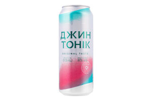 Напій слабоалкогольний 0.5л 8% сильногазований Джин Тонік Оболонь з/б