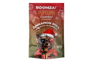 Попкорн з смаком булочки з корицею та заварним кремом карамелізований 90г Boomza!