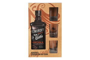 Набор сувенирный Водка 0.7л 40% Особая Originals+3 рюмки Nemiroff 1шт
