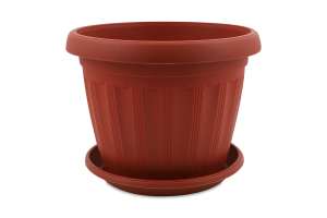 Горщик д/квітів Терра теракотовий 14*11см з підставкою Алеана