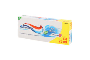 Паста зубна з фтором Освіжаюча-м'ятна Triple protection Aquafresh 2х75мл