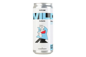 Напиток газированный ферментированный непастеризованный Ройбуш кофе Комбуча Wild Kombucha ж/б 330мл