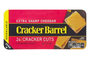 Cracker Barrel Cracker Cuts Extra Sharp Cheddar - 24 CT