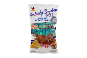 Ahold Food Truck Inspired Rippled Potato Chips Kentucky Bourbon BBQ