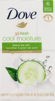 Dove go fresh Beauty Bar Cucumber and Green Tea 4 oz, 6 Bar
