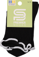 Шкарпетки дит Premier socks високі рюш чорн р16-18