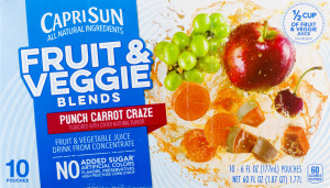 Capri Sun Fruit & Veggie Juice Blends Punch Carrot Craze - 10 CT