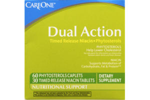 CareOne Dual Action Timed Release Niacin-Phytosterols Dietary Supplement - 90 CT
