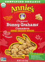 Annie's Homegrown Organic Bunny Grahams Cinnamon Baked Graham Snacks